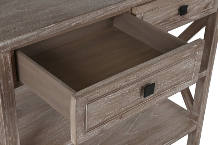 DKD Home Decor Consola Moderno 40 x 85 x 90 cm Madera Bayur 2 Cajones DKD Home Decor Consola Moderno 40 x 85 x 90 cm Madera Bayur 2 Cajones