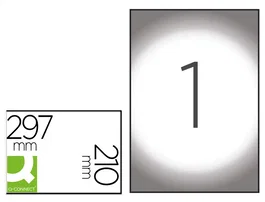 Q-connect Vinilo Adhesivo A4 Transparente para Impresoras Inkjet, Poliéster, Pack 20 Hojas