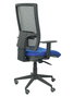 PIQUERAS Y CRESPO Silla Horna con Mecanismo Sincro, Asiento Azul y Malla Negra