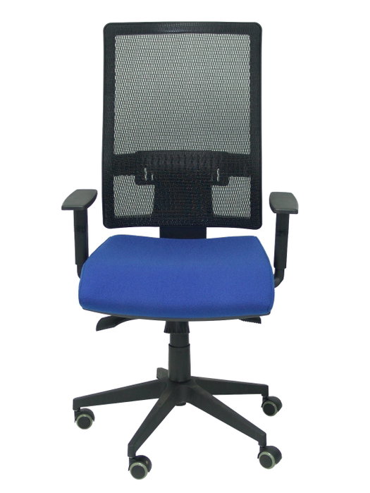 PIQUERAS Y CRESPO Silla Horna con Mecanismo Sincro, Asiento Azul y Malla Negra PIQUERAS Y CRESPO Silla Horna con Mecanismo Sincro, Asiento Azul y Malla Negra