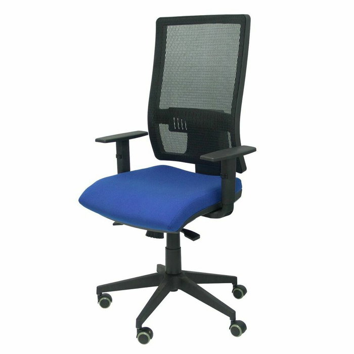 PIQUERAS Y CRESPO Silla Horna con Mecanismo Sincro, Asiento Azul y Malla Negra PIQUERAS Y CRESPO Silla Horna con Mecanismo Sincro, Asiento Azul y Malla Negra