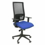 PIQUERAS Y CRESPO Silla Horna con Mecanismo Sincro, Asiento Azul y Malla Negra