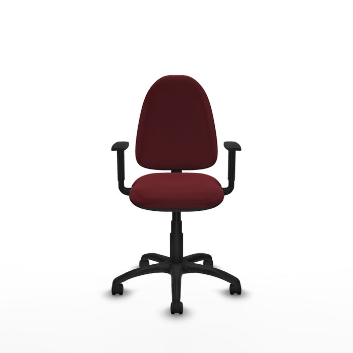 PIQUERAS Y CRESPO Silla de oficina Aýna, Similpiel Granate, Brazos 1D, Base Poliamida PIQUERAS Y CRESPO Silla de oficina Aýna, Similpiel Granate, Brazos 1D, Base Poliamida