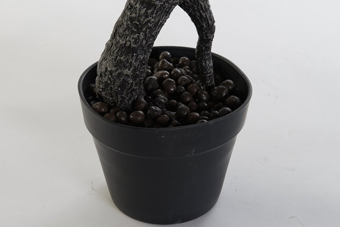 DKD Home Decor Planta Decorativa Ficus Benjamin Artificial 70x127x60 cm PVC y PP Verde/Marrón/Negro - Pack 2 Unidades