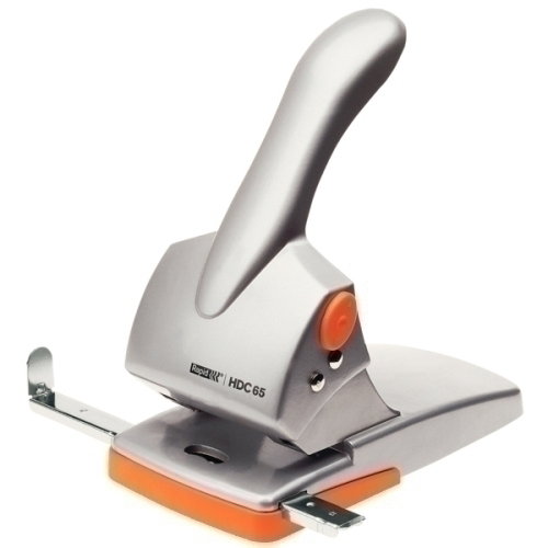 Rapid Taladro HDC65 de 2 punzones para 65 hojas Plata/Naranja