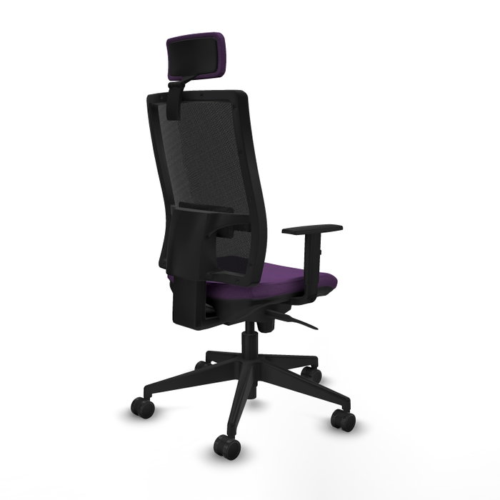 PIQUERAS Y CRESPO Silla de oficina Horna Morado y Negro