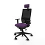 PIQUERAS Y CRESPO Silla de oficina Horna Morado y Negro