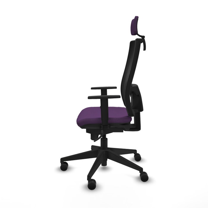 PIQUERAS Y CRESPO Silla de oficina Horna Morado y Negro