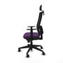 PIQUERAS Y CRESPO Silla de oficina Horna Morado y Negro