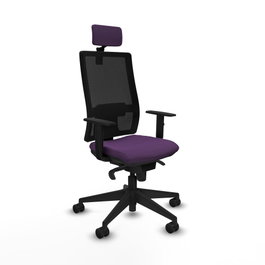 PIQUERAS Y CRESPO Silla de oficina Horna Morado y Negro