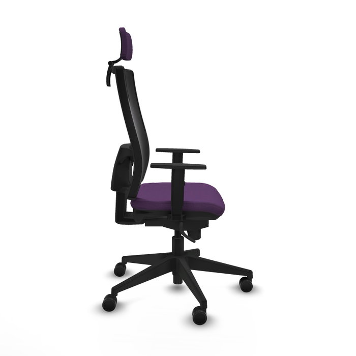 PIQUERAS Y CRESPO Silla de oficina Horna Morado y Negro