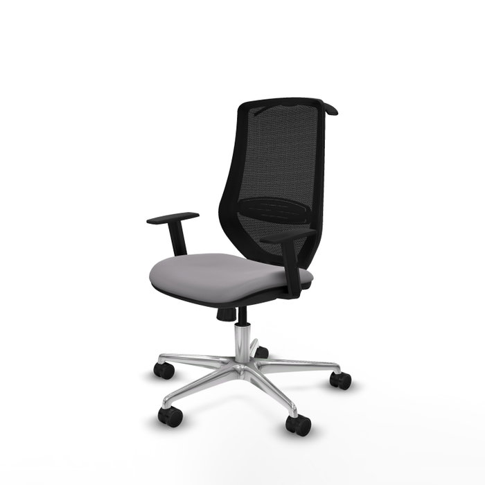 PIQUERAS Y CRESPO Silla de oficina Mardos con mecanismo Sincro, Gris y Negro PIQUERAS Y CRESPO Silla de oficina Mardos con mecanismo Sincro, Gris y Negro