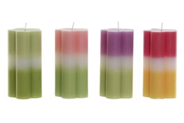 DKD Home Decor Vela de Cera de Parafina Flor Multicolor 470 g