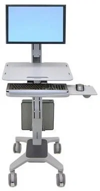 Ergotron WorkFit C-Mod Estación de Trabajo Sit-Stand para una Pantalla, Gris