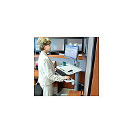 Ergotron WorkFit C-Mod Estación de Trabajo Sit-Stand, 1 Pantalla, 68.6cm (27"), VESA 75x75/100x100mm, 8.1kg, Ajuste Altura, Gris