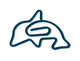 Imaginovo Clips Decorativos de Metal, Forma de Delfín, 28 mm, Blister de 10 Unidades