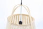 DKD Home Decor Lámpara de Techo Bambú y Lino Natural Crema