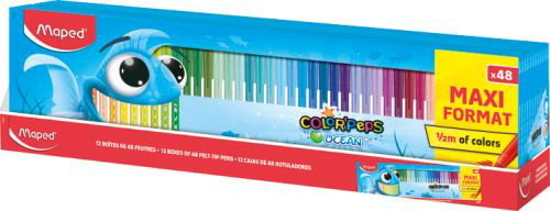 Maped Color'Peps Ocean Estuche de 48 Rotuladores de Colores Surtidos