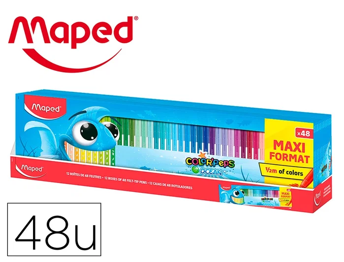 MAPED Rotuladores Color´Peps Ocean Estuche de 48 unidades
