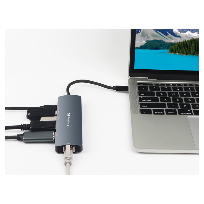 Sandberg 136-43 USB-C 6-in-1 PD 100W 8K DisplayDock
