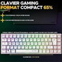 The G-Lab KEYZ TITAN Teclado Mecánico Inalámbrico RGB Blanco Azerty