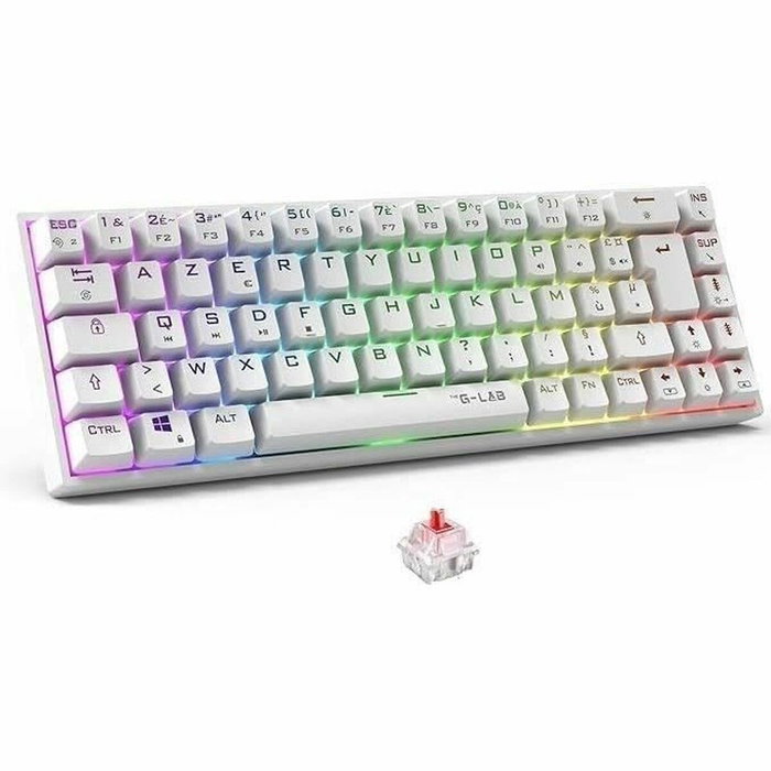 The G-Lab KEYZ TITAN Teclado Mecánico Inalámbrico RGB Blanco Azerty The G-Lab KEYZ TITAN Teclado Mecánico Inalámbrico RGB Blanco Azerty