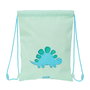 Bolsa Mochila con Cuerdas Safta Dino Verde 26 x 34 x 1 cm