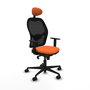 PIQUERAS Y CRESPO Silla de oficina Jorquera Naranja y Negro con mecanismo Sincro