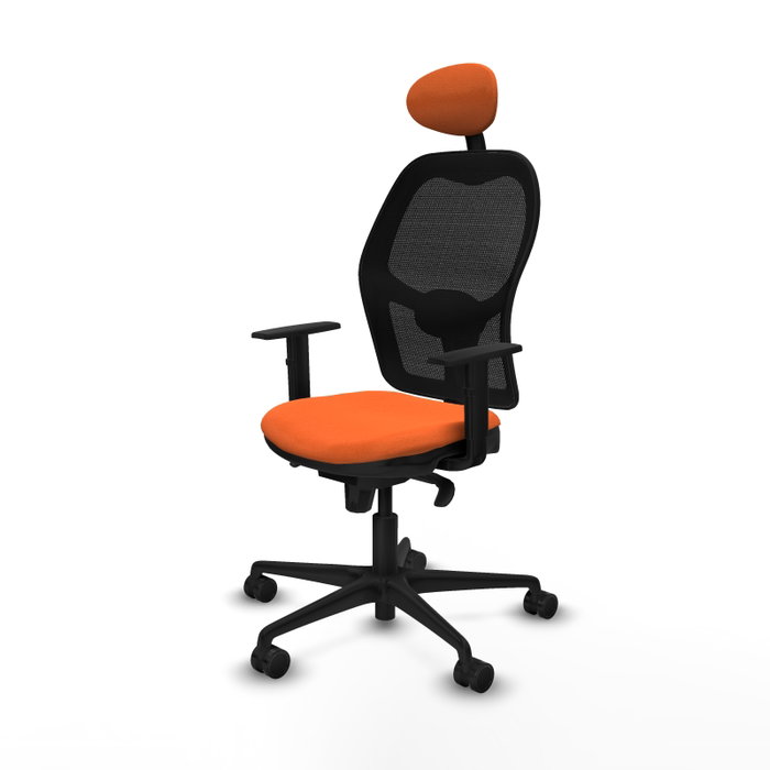 PIQUERAS Y CRESPO Silla de oficina Jorquera Naranja y Negro con mecanismo Sincro PIQUERAS Y CRESPO Silla de oficina Jorquera Naranja y Negro con mecanismo Sincro