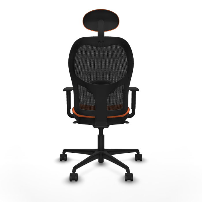 PIQUERAS Y CRESPO Silla de oficina Jorquera Naranja y Negro con mecanismo Sincro PIQUERAS Y CRESPO Silla de oficina Jorquera Naranja y Negro con mecanismo Sincro