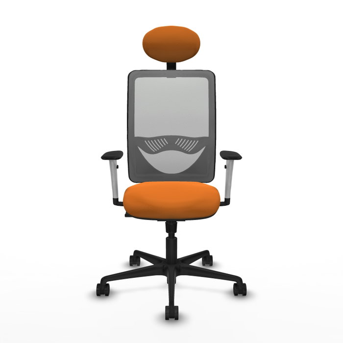 PIQUERAS Y CRESPO Silla de oficina Zulema Naranja y Gris