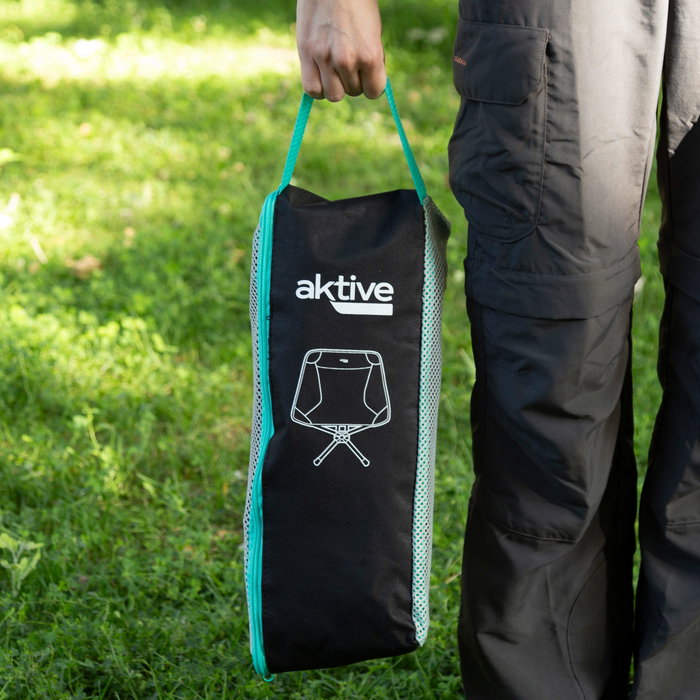Aktive Silla plegable camping ultracompacta con bolsa transporte