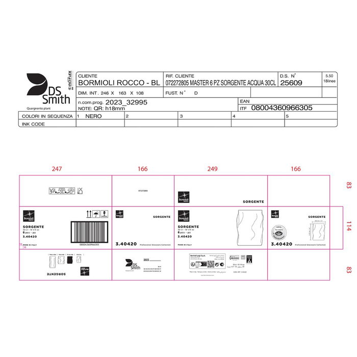 Bormioli Rocco Vaso Bajo Sorgente 30 cL Transparente
