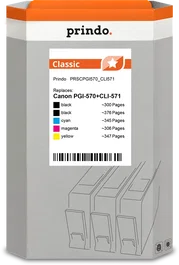 Prindo Multipack de tintas Classic Negro, Cian, Magenta y Amarillo