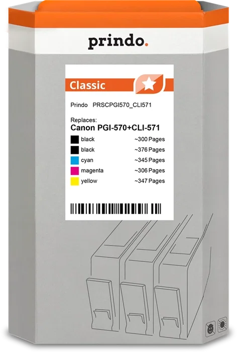 Prindo Multipack de tintas Classic Negro, Cian, Magenta y Amarillo Prindo Multipack de tintas Classic Negro, Cian, Magenta y Amarillo