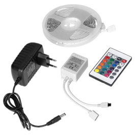 ORNO Set de tira LED 12V 5050 RGB con controlador y fuente de alimentación