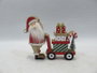DKD Home Decor Figura de Madera Papá Noel Rojo y Verde 15x2x13 cm