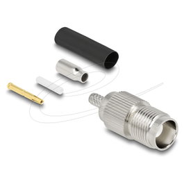 DeLOCK 91762 Conector coaxial TNC para RG-174 / RG-316 con tubo termorretráctil