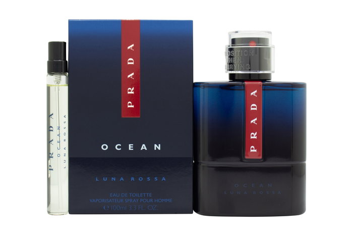 Prada Luna Rossa Ocean Eau de Toilette Gift Set 100ml EDT + 10ml EDT