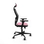 PIQUERAS Y CRESPO Silla de oficina Jorquera Rosa con Brazos 3D y Mecanismo Sincro/Traslack