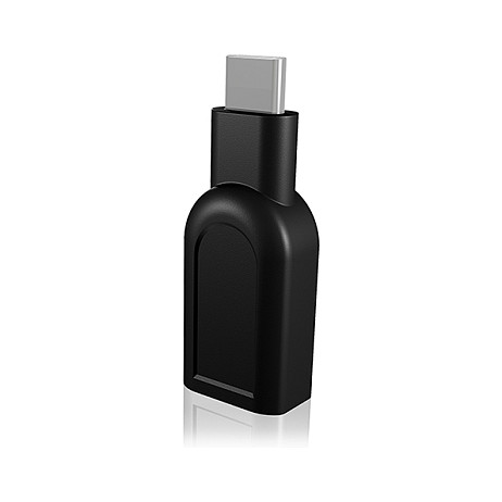 ICY BOX IB-CB003 Adaptador USB-C a USB-A Negro, USB 3.0 Macho a Hembra, 5 Gbit/s, Plug and Play para Windows y Mac
