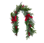 DKD Home Decor Guirnalda Navidad Tradicional Verde Rojo Led Pvc 13 x 180 x 25 cm (2 Unidades)