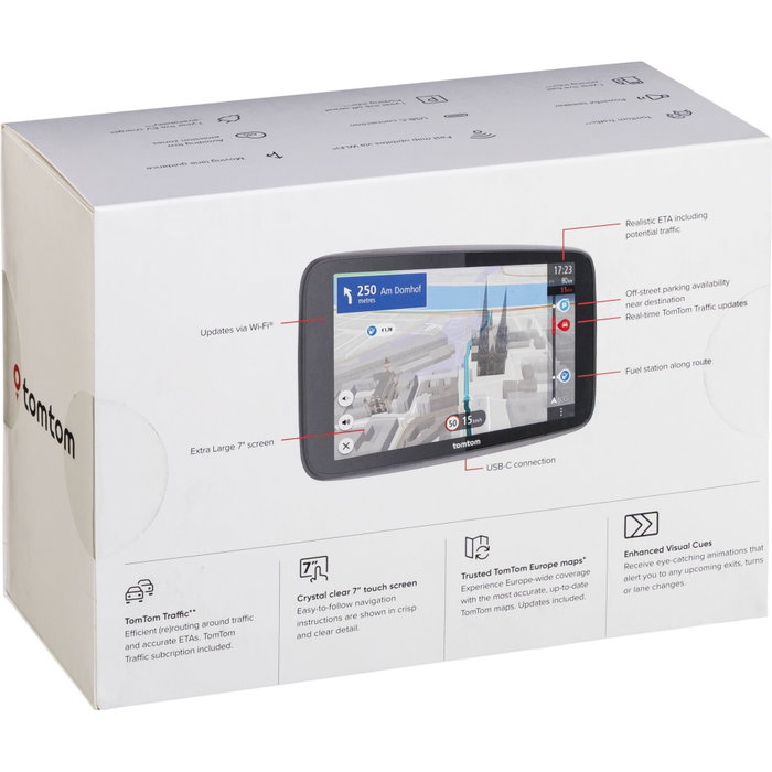 TomTom GO Navigator 7 con pantalla táctil de 7 pulgadas y mapas de Europa TomTom GO Navigator 7 con pantalla táctil de 7 pulgadas y mapas de Europa