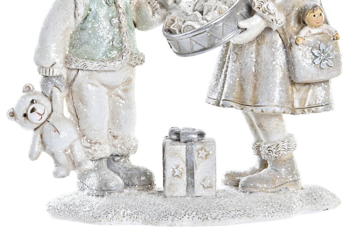 DKD Home Decor Figura Resina Niños Gris 15,5x8x19 cm