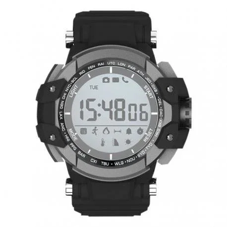 Billow Reloj Deportivo Negro XS15BK Pantalla 2.8cm BT 4.0 Sumergible IP68 Avisador Llamadas Mensajes Compatible Android iOS