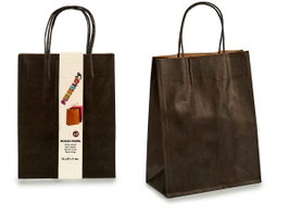 Pincello Set 2 Bolsas de Papel Color Negro 11 cm x 36 cm x 21 cm (Set de 48)
