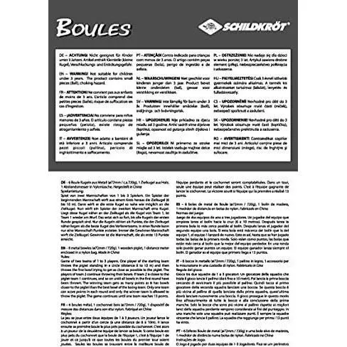 Schildkrot 4000885700084 Juego de bolas de petanca plateado y negro