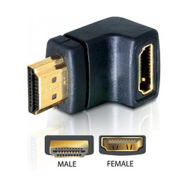 DeLOCK Adaptador HDMI macho a hembra 90° hacia abajo
