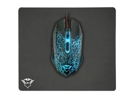 Trust Pack Alfombrilla + Ratón Óptico Gaming GXT783 Izza 2400 DPI