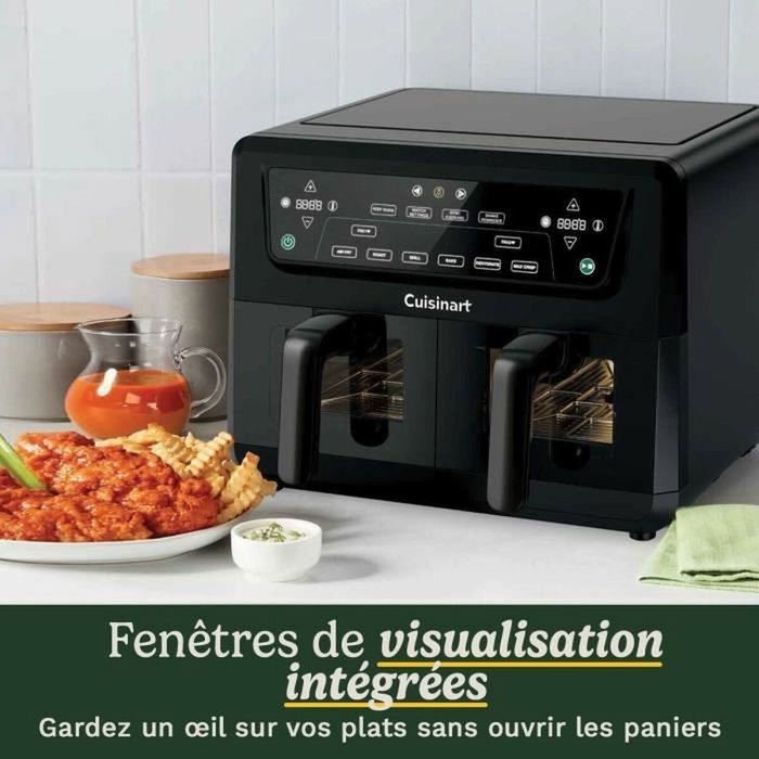 Cuisinart AFD10XBLE Freidora de aire con Tanque Doble - Negra